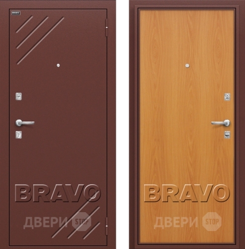 Входная металлическая Дверь Bravo Оптим Стандарт Миланский Орех в Мытищах