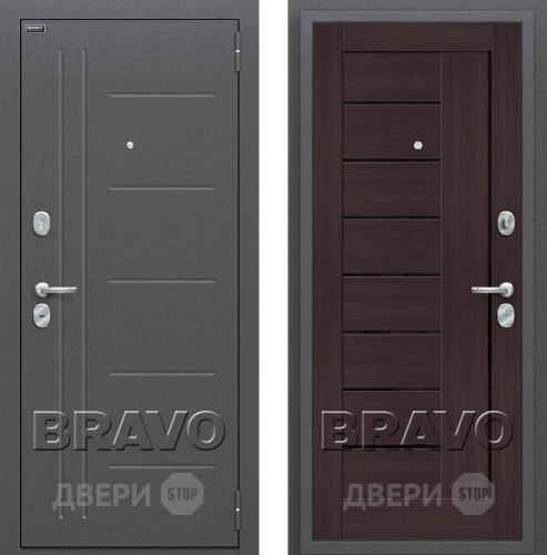 Входная металлическая Дверь Bravo Оптим Проф Венге в Мытищах
