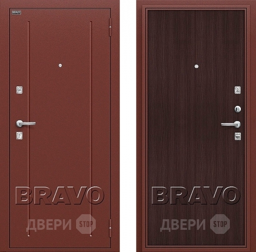 Входная металлическая Дверь Bravo Оптим Норма Wenge Veralinga в Мытищах