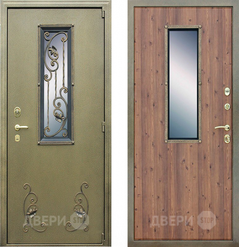 Дверь АСД с окном и ковкой в Мытищах