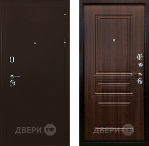 Входная металлическая Дверь Ратибор Рим 3К Орех бренди в Мытищах