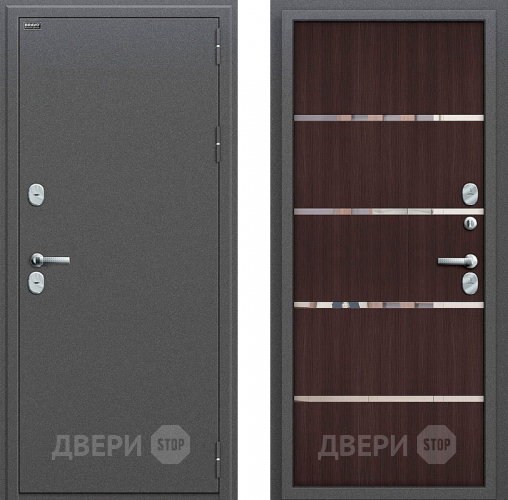 Входная металлическая Дверь Bravo Оптим Термо 204 Wenge Veralinga в Мытищах