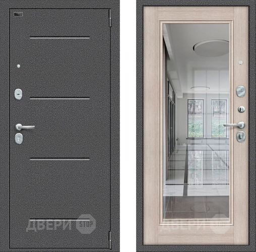 Дверь Bravo Porta S-2 104/П61 с зеркалом Капучино в Мытищах