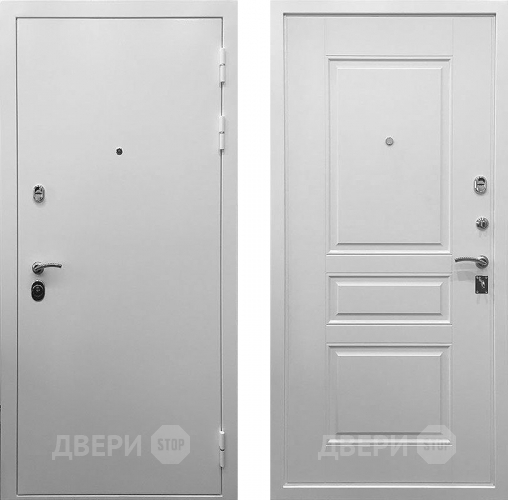 Входная металлическая Дверь Ратибор Бланко 3К Белый матовый в Мытищах