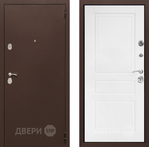 Входная металлическая Дверь Престиж Трио Белый матовый в Мытищах