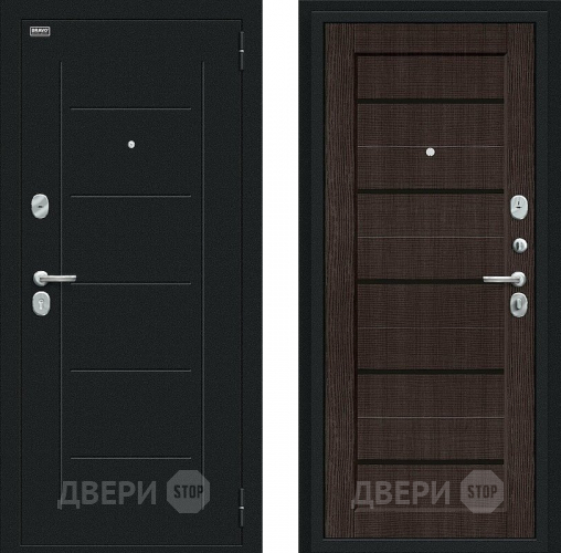 Дверь Bravo Борн Букле черное/Wenge Veralinga в Мытищах