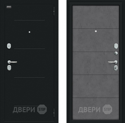 Дверь Bravo Граффити-1 Букле черное/Slate Art в Мытищах