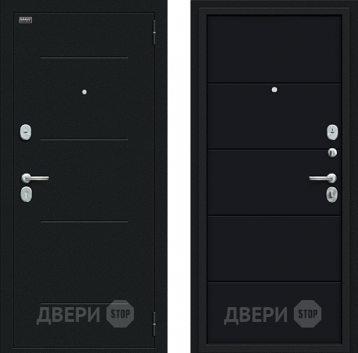 Дверь Bravo Граффити-1 Букле черное/Total Black в Мытищах
