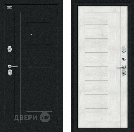 Дверь Bravo Проф Букле черное/Bianco Veralinga в Мытищах