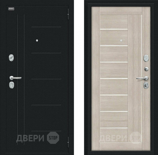 Входная металлическая Дверь Bravo Проф Букле черное/Cappuccino Veralinga в Мытищах