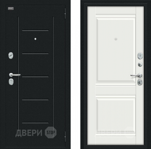 Входная металлическая Дверь Bravo Некст Kale Букле черное/Off-white в Мытищах