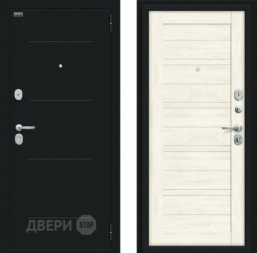 Входная металлическая Дверь Bravo Сити Kale Букле черное/Nordic Oak в Мытищах