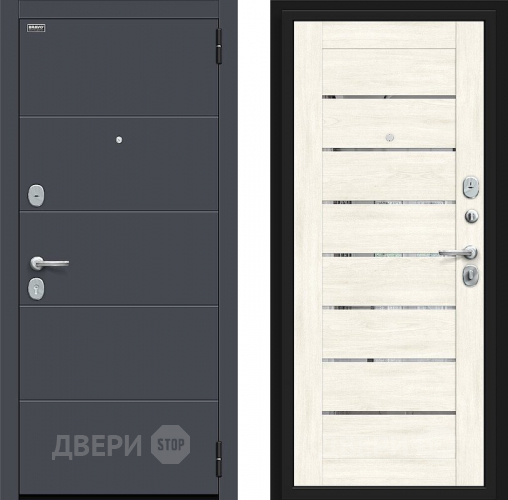 Входная металлическая Дверь Bravo Прайд Kale Graphite Pro/Nordic Oak в Мытищах