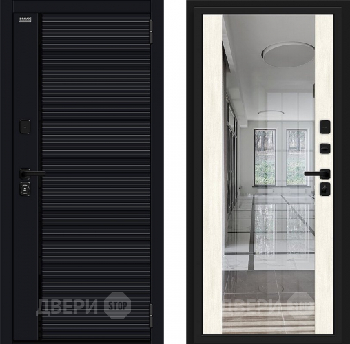 Дверь Bravo Лайнер-3 Total Black/Nordic Oak в Мытищах