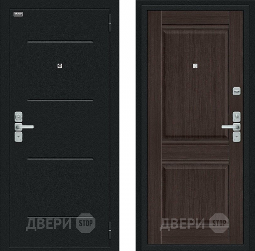Дверь Bravo Нео Букле черное/Wenge Veralinga в Мытищах