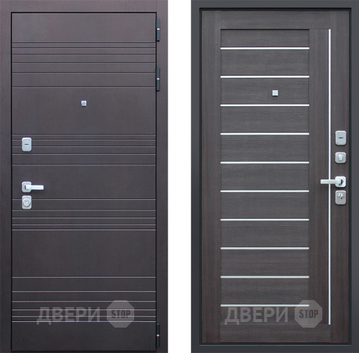 Входная металлическая Дверь АСД Дуэт Орех рифленый в Мытищах