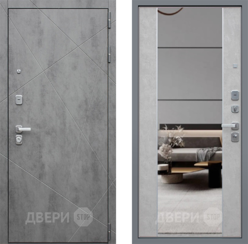 Дверь АСД Дуэт-Б с зеркалом  в Мытищах