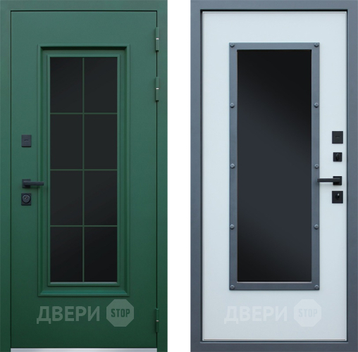 Дверь АСД Терморазрыв Олимп с окном и английской решеткой в Мытищах