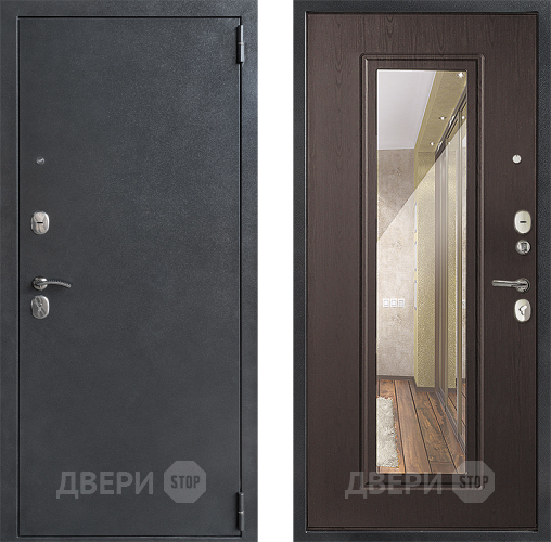 Входная металлическая Дверь Дверной Континент ДК-70 Зеркало Эко Венге в Мытищах