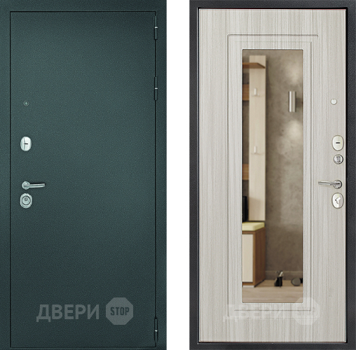 Дверь Дверной Континент Рубикон Серебро Зеркало Сандал в Мытищах