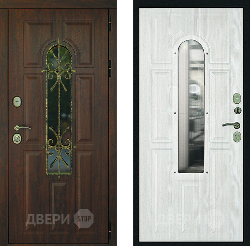 Входная металлическая Дверь Дверной Континент Лион Альберо Браш в Мытищах