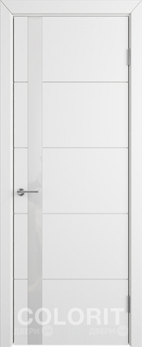 Межкомнатная дверь К4 ПО белая эмаль в Мытищах