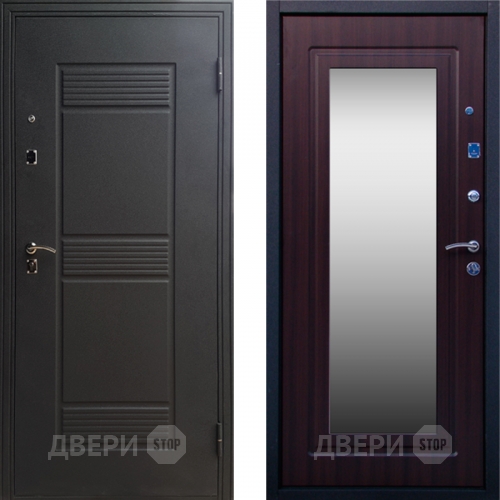 Входная металлическая Дверь СТОП ЗЕРКАЛО Венге в Мытищах