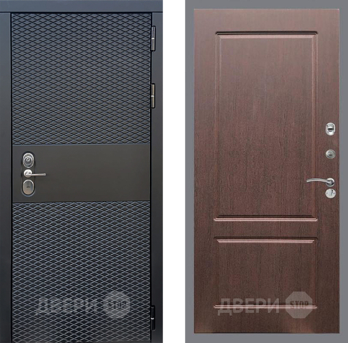 Входная металлическая Дверь Стоп БЛЭК CISA ФЛ-117 Орех премиум в Мытищах
