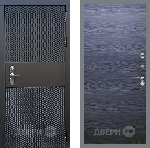 Входная металлическая Дверь Стоп БЛЭК CISA Гладкая Дуб тангенальный черный в Мытищах