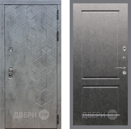 Входная металлическая Дверь Стоп БЕТОН ФЛ-117 Штукатурка графит в Мытищах