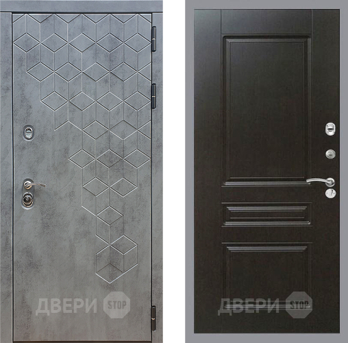 Входная металлическая Дверь Стоп БЕТОН ФЛ-243 Венге в Мытищах