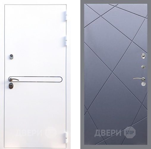 Входная металлическая Дверь Стоп Лайн Вайт ФЛ-291 Силк титан в Мытищах