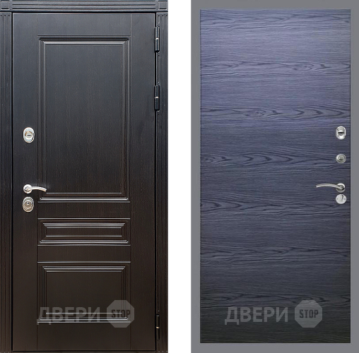 Дверь Стоп МЕГАПОЛИС Гладкая Дуб тангенальный черный в Мытищах
