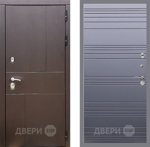 Входная металлическая Дверь Стоп УРБАН Лайн Силк титан в Мытищах