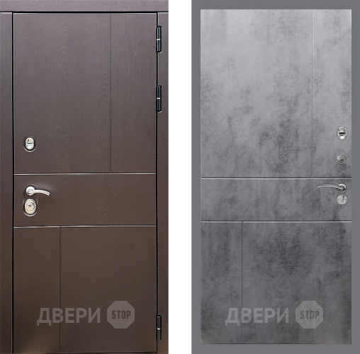 Входная металлическая Дверь Стоп УРБАН ФЛ-290 Бетон темный в Мытищах
