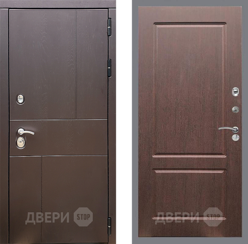Входная металлическая Дверь Стоп УРБАН ФЛ-117 Орех премиум в Мытищах