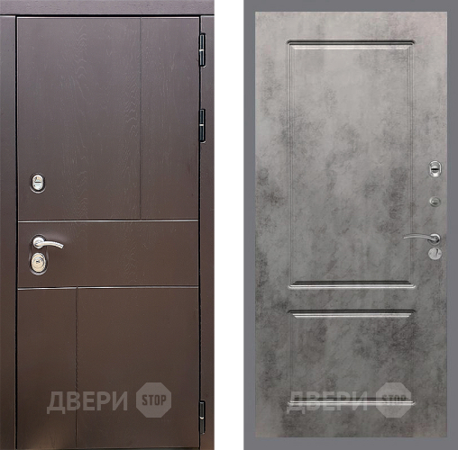 Входная металлическая Дверь Стоп УРБАН ФЛ-117 Бетон темный в Мытищах