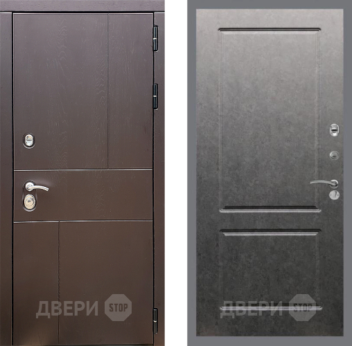 Входная металлическая Дверь Стоп УРБАН ФЛ-117 Штукатурка графит в Мытищах