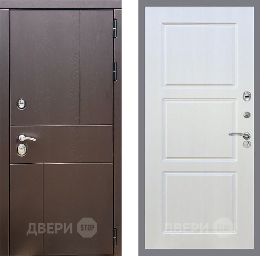 Входная металлическая Дверь Стоп УРБАН ФЛ-3 Лиственница беж в Мытищах