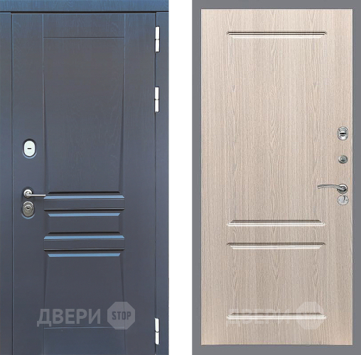 Входная металлическая Дверь Стоп ПЛАТИНУМ ФЛ-117 Беленый дуб в Мытищах