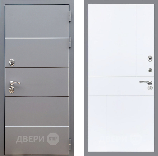 Входная металлическая Дверь Стоп АРТ ГРАФИТ ФЛ-290 Силк Сноу в Мытищах