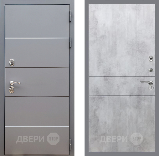 Дверь Стоп АРТ ГРАФИТ ФЛ-290 Бетон светлый в Мытищах