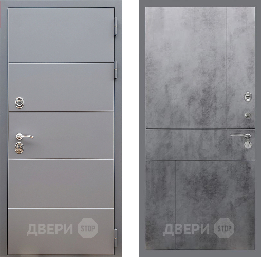 Дверь Стоп АРТ ГРАФИТ ФЛ-290 Бетон темный в Мытищах