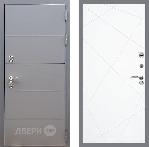 Дверь Стоп АРТ ГРАФИТ ФЛ-291 Силк Сноу в Мытищах