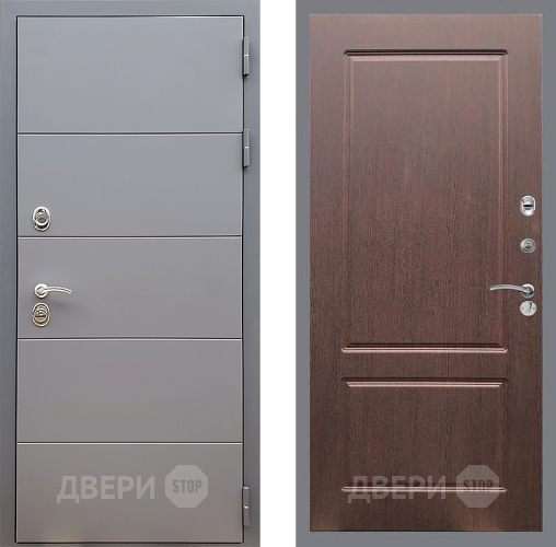 Дверь Стоп АРТ ГРАФИТ ФЛ-117 Орех премиум в Мытищах