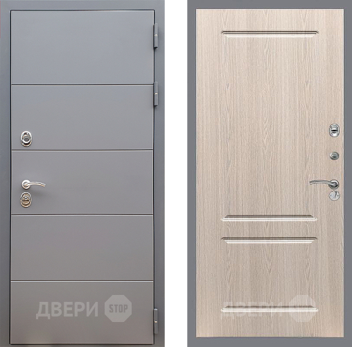 Дверь Стоп АРТ ГРАФИТ ФЛ-117 Беленый дуб в Мытищах
