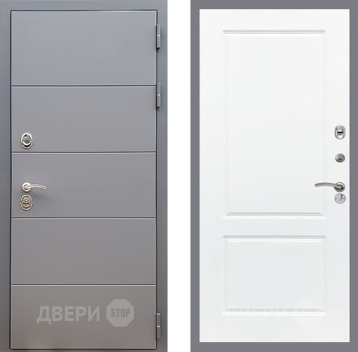 Дверь Стоп АРТ ГРАФИТ ФЛ-117 Силк Сноу в Мытищах
