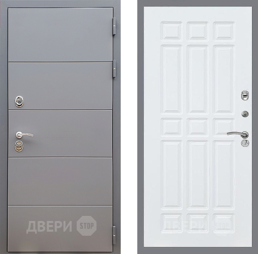Дверь Стоп АРТ ГРАФИТ ФЛ-33 Силк Сноу в Мытищах