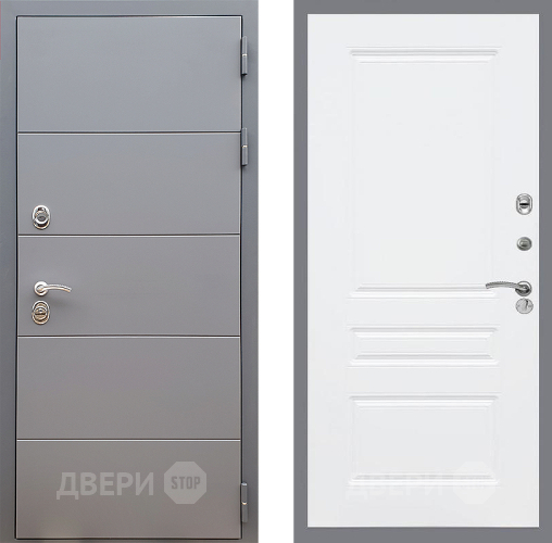 Входная металлическая Дверь Стоп АРТ ГРАФИТ ФЛ-243 Силк Сноу в Мытищах