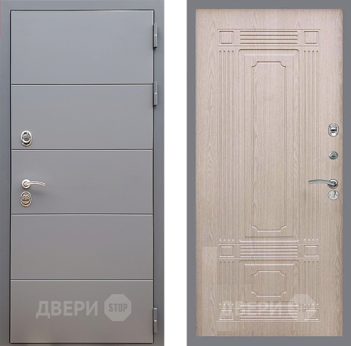Дверь Стоп АРТ ГРАФИТ ФЛ-2 Беленый дуб в Мытищах